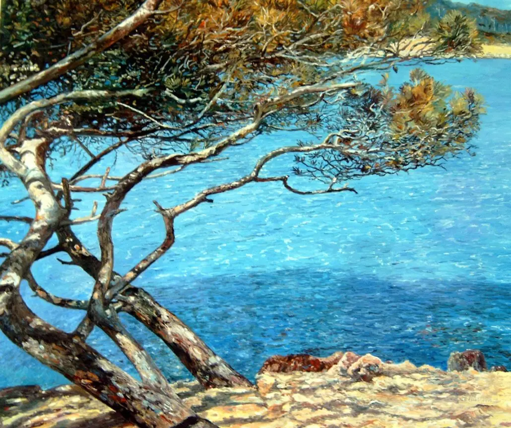 WVZ 1612 100 120 Plage d´Argent (Porquerolles II), Öl auf Leinwand (verkauft)