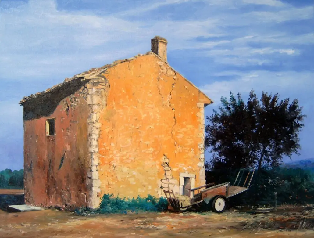 WVZ 1642 60 80 La grange sentimentale, Öl auf Leinwand 60 x 80 cm (verkauft)