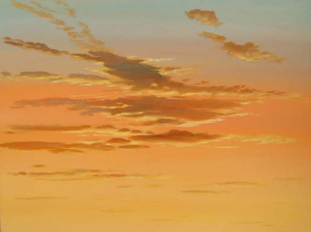 WVZ 1826 90 120 Der elfte November(Himmel über Gründau), Öltempera auf Leinwand 90 x 120 cm (verkauft)