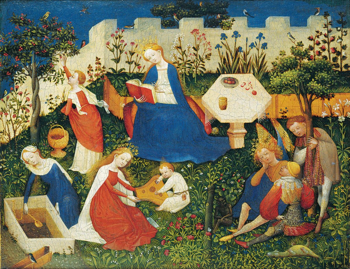 Kunst außer der Zeit - PARADIESGÄRTLEIN, oberrheinischer Meister, um 1420, Städel Museum, Frankfurt