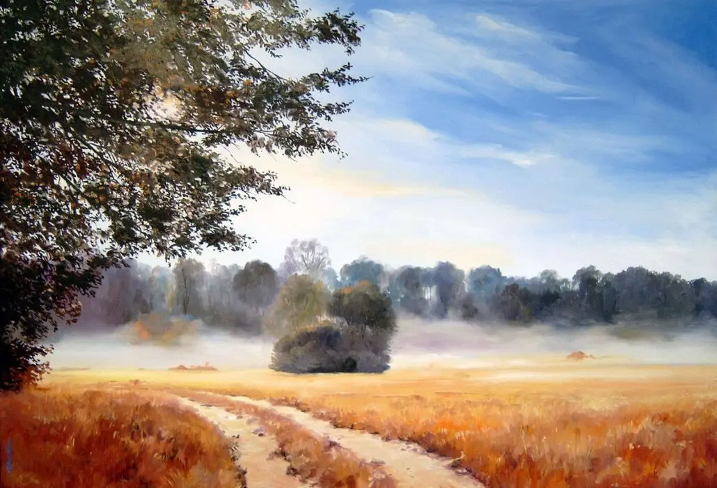 SOLEIL LEVANT von Martin Eller, Öl auf Leinwand 90 130 cm, WVZ 1641 (verkauft).