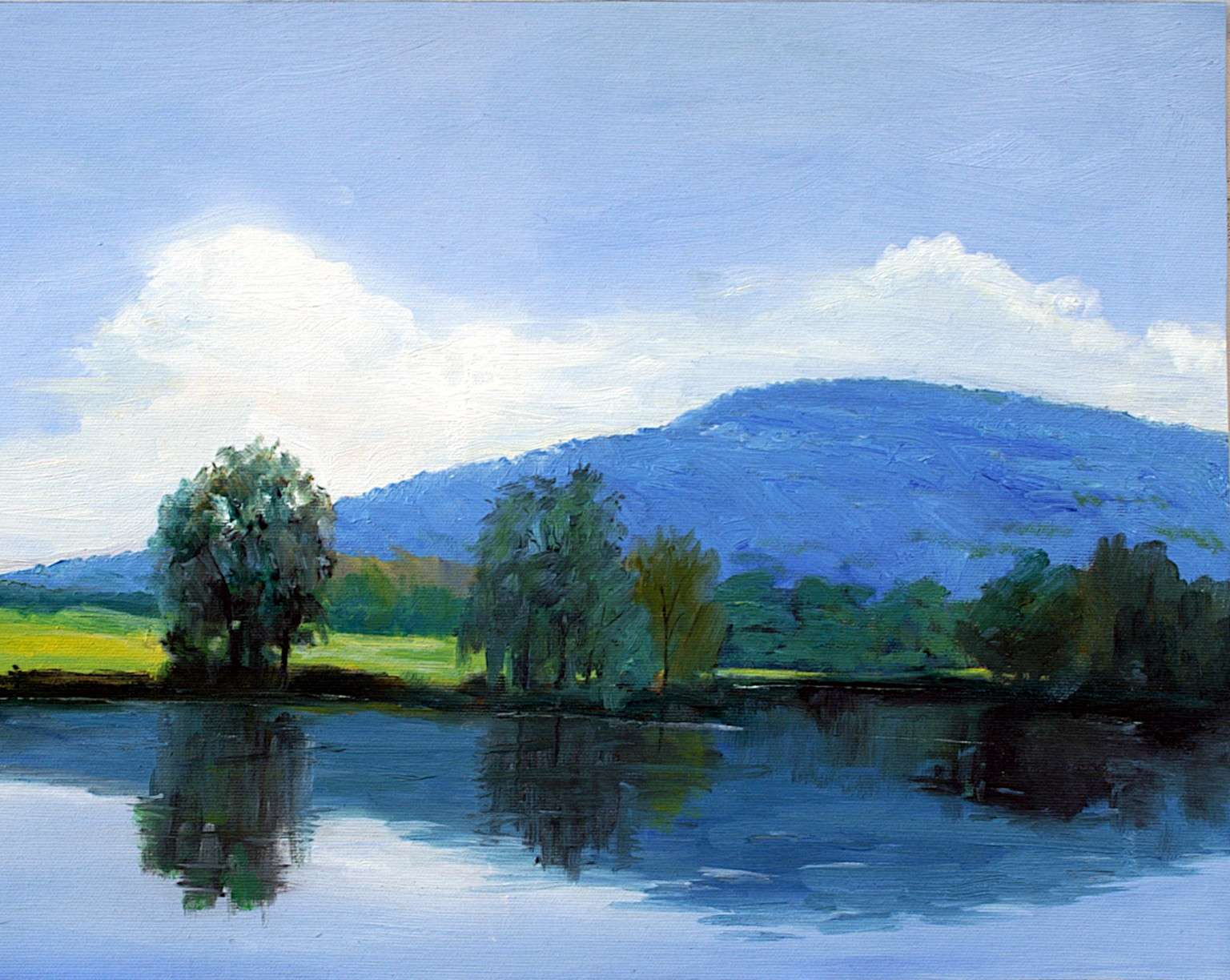 Speicher Römhild, en-plein-air-Gemälde von Martin Eller, Öl auf Leinwand auf Karton 36 x47 cm, ausgestellt bei Galerie Alte Schule